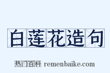 白莲花造句是什么意思的图片